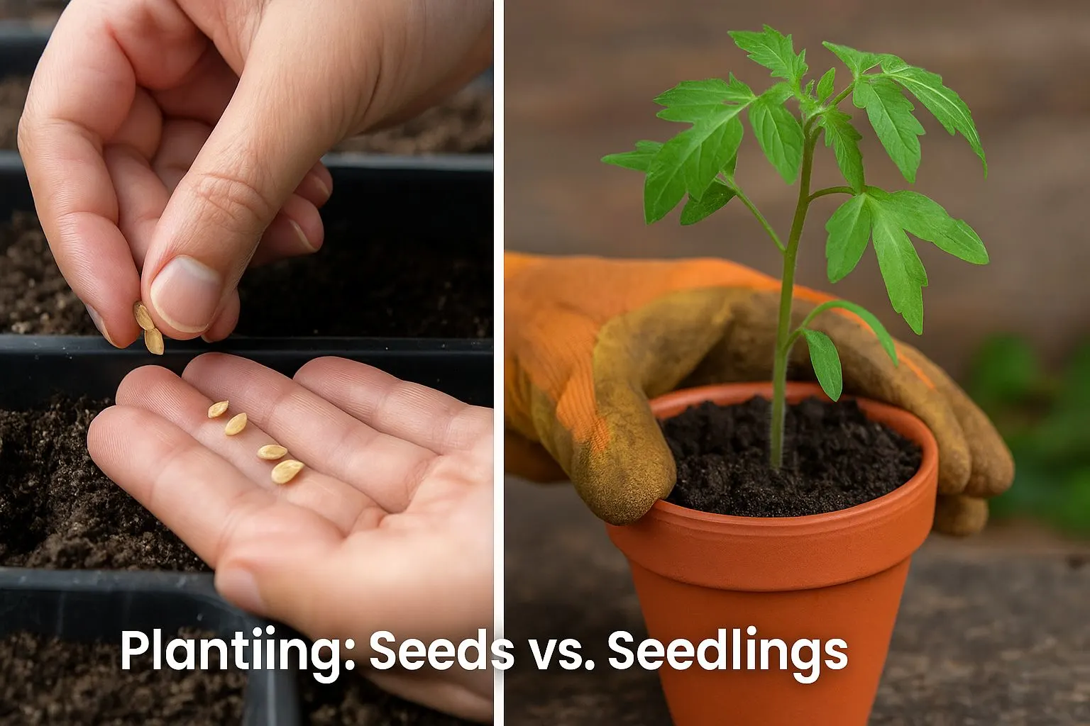 Planting: Seeds vs. Seedlings to grow tomato in Balcony garden - Urban Plant